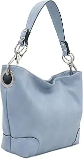 [Alyssa] Hobo Shoulder Bag with Big Snap Hook Hardware