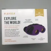 Playbea Purple Binoculars for Kids 21mm OL & 8X Magnification 1-piece