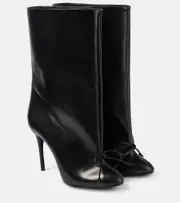 [Alaia] Alaïa 90 bow-detail leather ankle boots AU 9 black