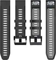[ISOUDE] 26 22MM Soft Silicone Band For Garmin Fenix 6 5 6X Pro 5X Plus 3 3HR/Forerunner 945 935 GPS Quick Release Easy fit Watch Strap