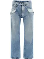 [Maison Martin Margiela] Maison Martin Margiela-Jeans A Gamba Dritta Con Tasche A Contrasto-Donna 42 IT