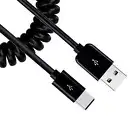 Coiled USB Cable Type-C Charger Cord USB-C for Cell Phones