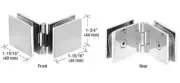 CRL ADJSQ180CH Polished Chrome Adjustable Square Glass to Glass Clamp