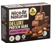 Nice & Natural Deluxe Protein Almond & Double Choc 5 Pack 200g