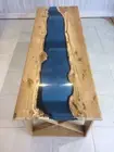 Epoxy Resin Walnut Wood Table Top Custom Order For Living Room Furniture