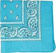 [Funky Junque] Unisex 100% Cotton Multi-Purpose Bandana Scarves Paisley Headwrap Handkerchief for Women Men Boys Girls