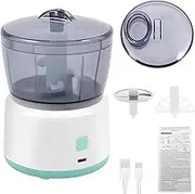Electric Garlic Chopper, 225ml Portable Mini Veggie Chopper 800mAh Rechargeable Mini Electric Garlic Grinder Masher Onion Chopper, Blender to Vegetable, Cordless Food Processor