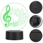 3D Musical Notes LED Light USB Touch Table Desk Color Change Night Lamp Tool