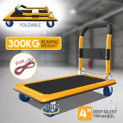 300KG Heavy Duty Hand Truck Folding Platform Trolley Hand Cart Foldable Dolly