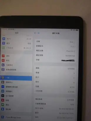 Apple iPad mini 2 16G 7.9吋平板電腦(A1490) 可裝SIM卡 (iso 12.5.7)