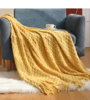 127x152cm Warm Cozy Knitted Throw Blanket Sofa Throw Bed Throw Bed Blanket