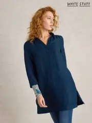 White Stuff Blue Blake 100% Linen Tunic (F13880) | $173