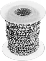 10 Yards Ball Bead Chain, 2.5mm Stainless Steel Ball Chain Necklace Bead Beaded Pull Chain Extension for Jewelry Making DIY Crafts