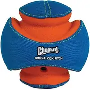 Chuckit! Kick Fetch Dog Toy Ball with Giggle Sounds, Small, Blue (47019)
