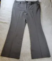 Talbots Signature Pants Womens 16 Gray Bootleg Wool Office Preppy Academia