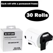 30 Rolls 4"x6" Large White Paper Shipping Labels DK-1241 For Brother QL-1060N
