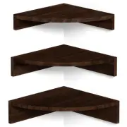Corner Shelf Wall Mount, Set of 3 Floating Shelves for Storage and Display, R...