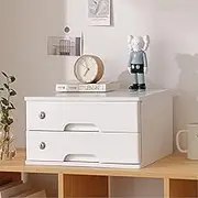 Desktop File Cabinet Organizer with Lock Multilayer Storage Box for Monitor Stand/Printer Platform