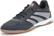 [adidas] Unisex Adult League Indoor Sneaker, Black/Grey/Lucid Red, 12 Women/11 Men