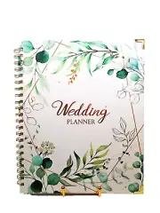 New Wedding Planner & Organizer Book Floral Hardcover 5 Categories Inner Pockets