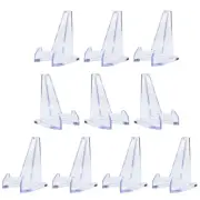 10pcs Premium Clear Plate Holder Display Stand Small Easel Display