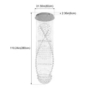 Eli & Co. Lighting Marcellia Teardrop Crystal Chandelier 3CCT – 80cm