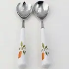 NORITAKE BERRIES 'N SUCH Flatware Salad Serving Set NEW NEVER USED made Japan