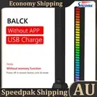 5V USB RGB Activated Music Rhythm Lamp Bar Sound Control LED Lights (Black) AU