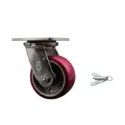 4 Inch 316SS Poly on Aluminum Swivel Caster with Ball Bearing & Swivel Lock SCC