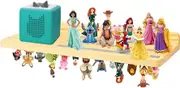 WodGod for Tonies Shelf Magnetic,Tonies Storage Wall, Holds 38+ Characters Creative Magnetic Top & Back,Pinewood Floating Shelves for Wall,Dedicated Charging Spot for Toniebox,Figures Storage,1 Tier