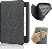 Case for 7" Kindle Paperwhite with Hand Strap - Ultra Slim PU Leather Smart Cover with Auto Sleep and Wake for Kindle Paperwhite 12th Generation - 2024 Release (Black)