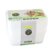 10pc Lemon & Lime 1000ml Meal Prep Reusable Containers/Food Storage Assorted