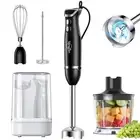 6-in-1 Immersion Blender Handheld, Hand Blender with Chopper & 34oz Blending ...