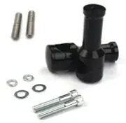 Black Round 4" Rise 1 1/4" 1.25" Handlebar Risers For DNA Paughco Springer Chopp