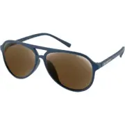 Bobster Maverick Sunglasses - Matte Navy - Brown HD Silver Mirror