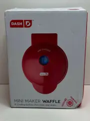 Dash Mini Waffle Maker Machine for Individuals Paninis Hash Browns (New) Red