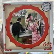 Vintage 1999 SEALED COCA COLA COKE Bottle Cap Shaped Mini-Jigsaw Puzzle 64-Pcs
