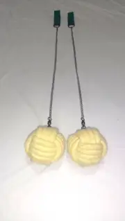 MONKEY FIST FIRE POI -twirl-spin-performance-circus made with kevlar