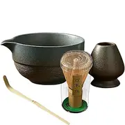 Matcha Whisk Set - Matcha Making Kit | Matcha Whisk and Holder | Matcha Set Whisk and Bowl | Matcha Bowl with Spout | Matcha Bowl and Whisk | Scoop and Whisk Holder Matcha Kit for Matcha Tea Ceremony