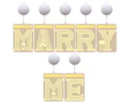 C81 3D Warm White Atmosphere LEDValentiness Day Decor Proposal Letter Hanging Lamp for Indoor Outdoor Home Room Party Wedding