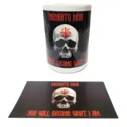 Memento Mori "You Will Become What I Am" 15oz Mug + Matte Vinyl Sticker Gift Set