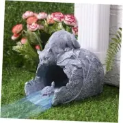 Decorative of Gutter Downspout Extensions Cat Outdoor Statue for Garden Decor,