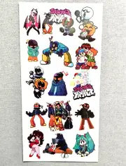 FULL SHEET OF FRIDAY NIGHT FUNKIN TEMPORARY PRESS ON TATTOOS - 15 COUNT