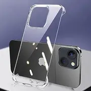 RUNGOS for iPhone 13 Mini Case Borderless Slim (Bare Metal Feel) [Ultra Thin as No Case on] Rapid Heat Dissipation for iPhone 13 Mini Phone Case, Resilient Shockproof Cover 5.4'' 2021, Crystal Clear