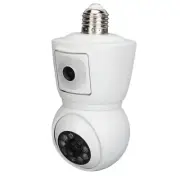 Light Bulb Camera Waterproof 3MP 2K Smart WiFi With Motion Alarm Tracking New