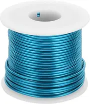 uxcell 12 Gauge Anodized Aluminum Craft Wire Bendable Bonsai Training Wire 98 Feet 2mm for Sculpting Crafts Wreath Floral Beading Jewelry Making, Blue