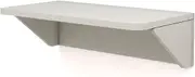 Floating Desk with Rounded Corners Space Saving Wall Mounted Folding Computer Table with Magnetic Suction Bracket Grey 60x40cm