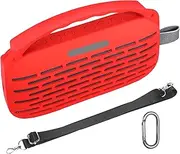 HUAYUWA Soft Silicone Cover Case Compatible with Bose SoundLink Flex 2nd Gen (Gen 2), Portable Bluetooth Speaker Soft Protective Sleeve Carrying Case Outdoor Speaker Accessories (Red)