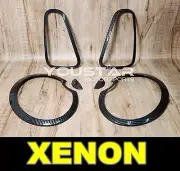 FLUSH CARBON Look Xenon Front & Rear Lights & Washer Trims for MINI R50 R52 R53 (for: Mini)
