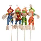 1X Standing Scarecrow Cute Fall Garden Scarecrow Ornament for Halloween Decorati